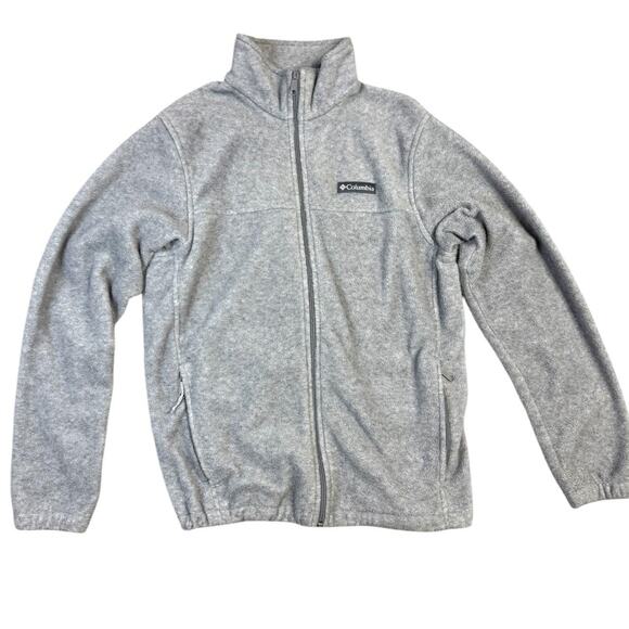 Columbia Full Zip Gray Fleece Jacket Size M - Picture 1 of 8